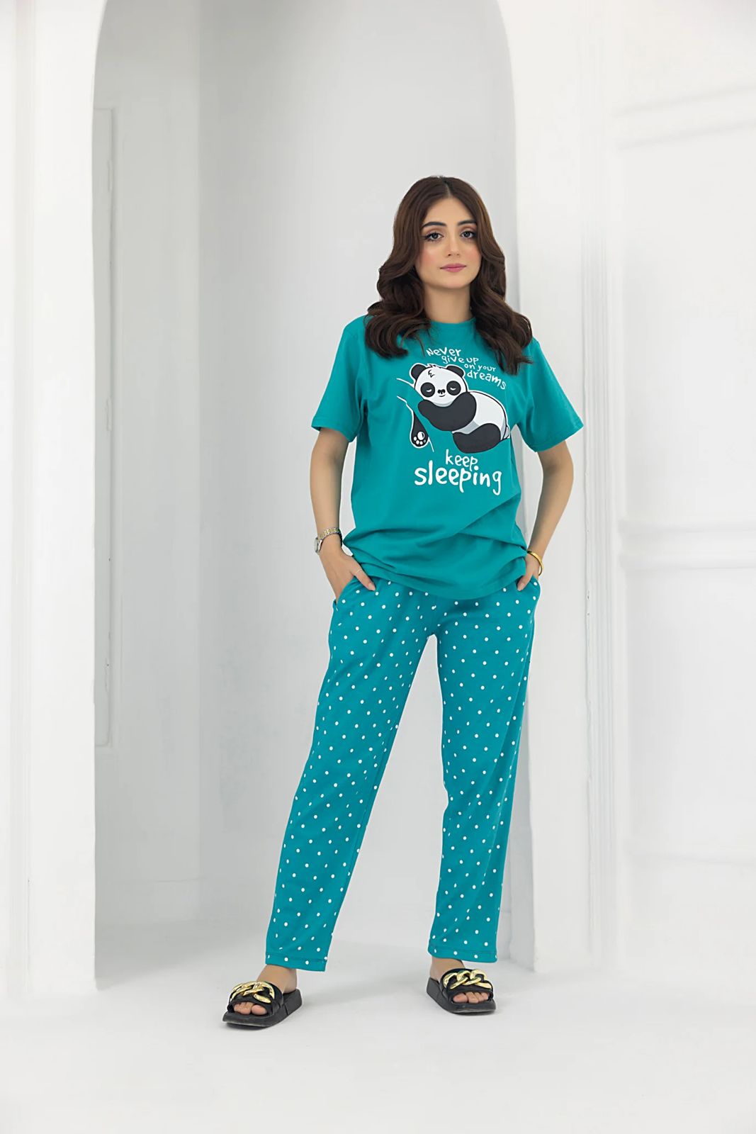 Panda Print PJ Set