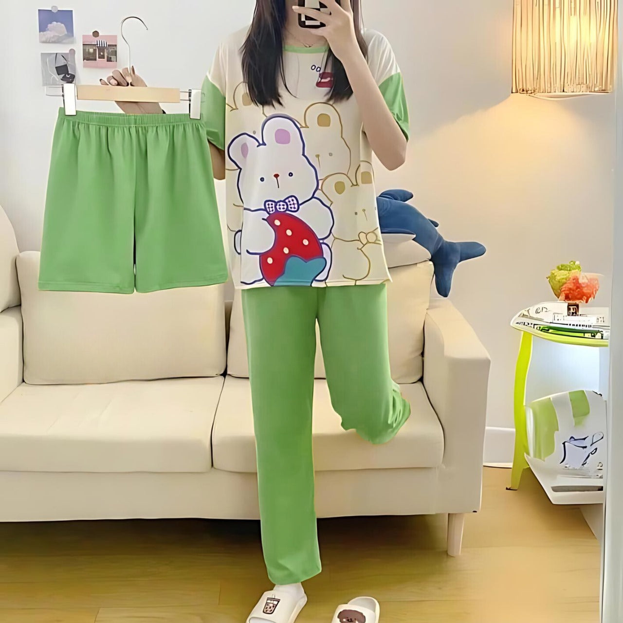 Cartoon Print PJ Set