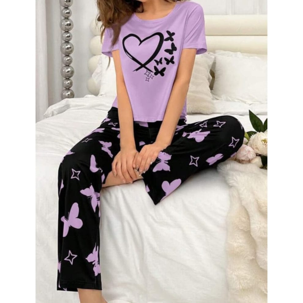 Heart Printed PJ Set