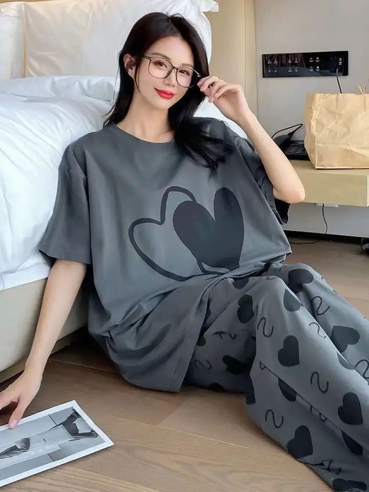 Heart Printed PJ Set