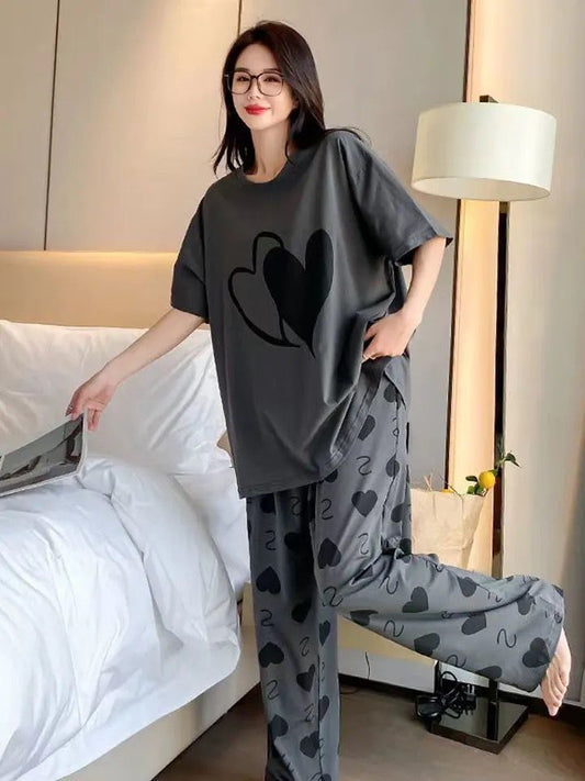 Heart Printed PJ Set