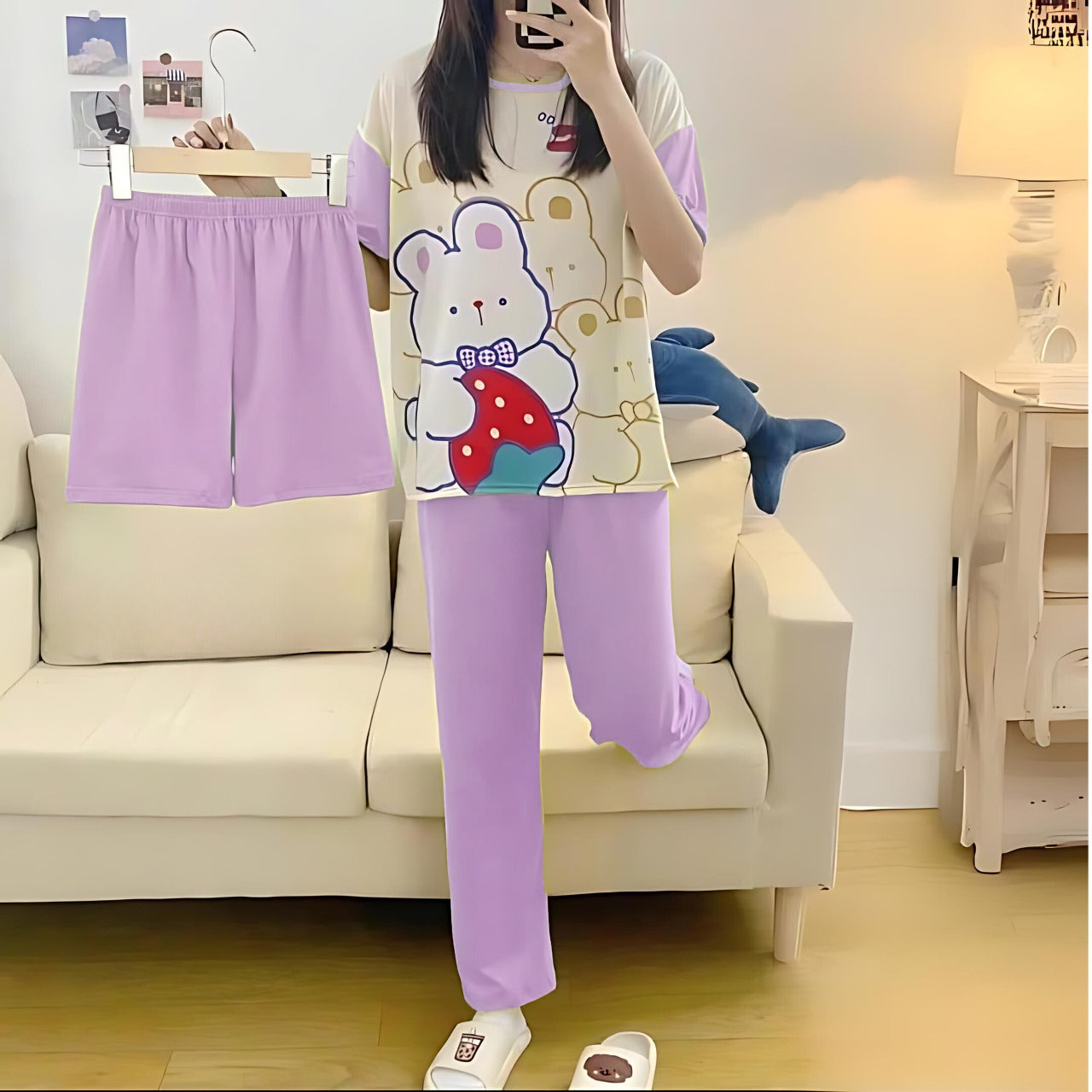 Cartoon Print PJ Set