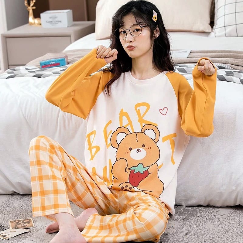 Bear Print Pajama Set