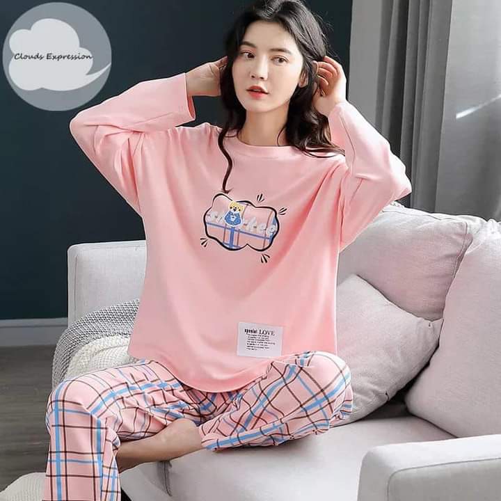 Printed Pink PJ Set