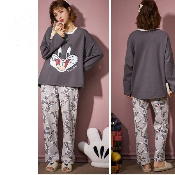 Micky Print Grey PJ Set