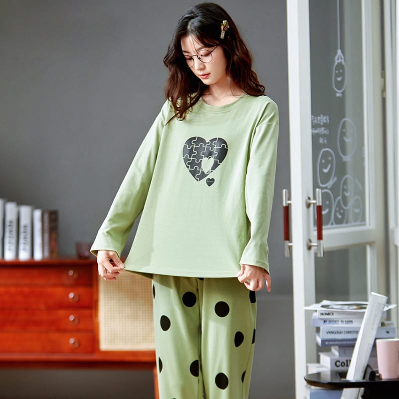 Heart Print PJ Set