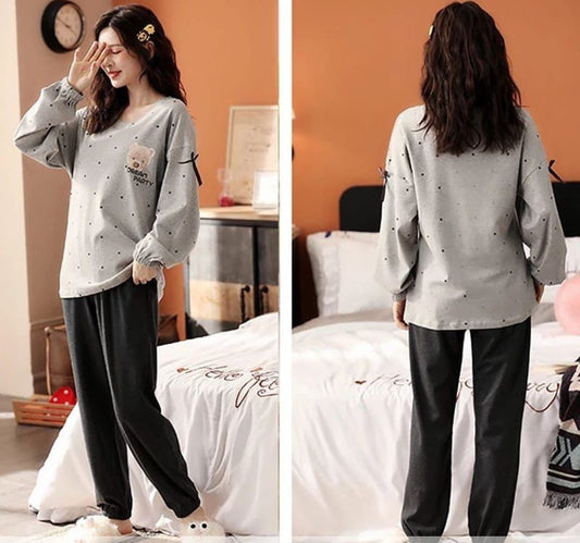 Grey & Black PJ Set