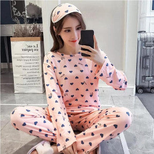 Heart Print Pink PJ Set