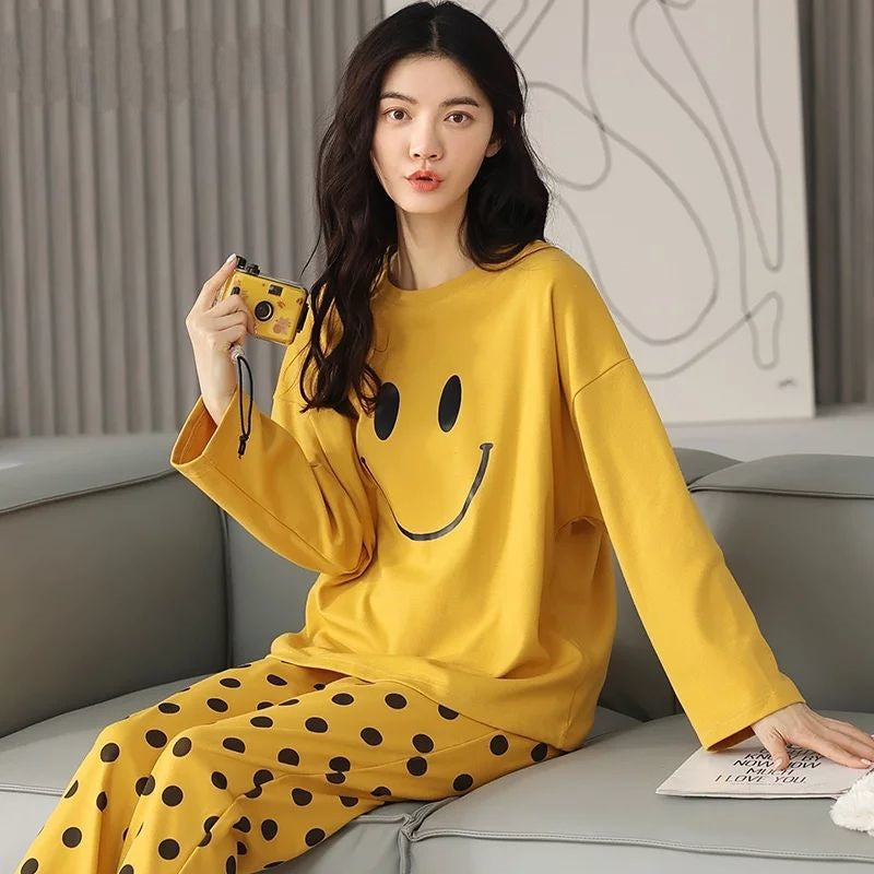 Smile Print PJ Set