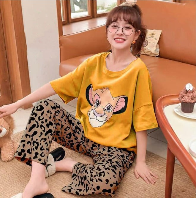 Yellow Printed PJ Set