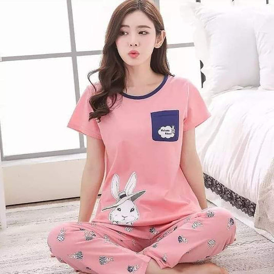 Micky Printed Pink PJ Set