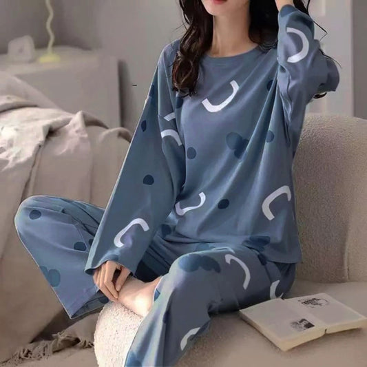 Printed Grey PJ Set