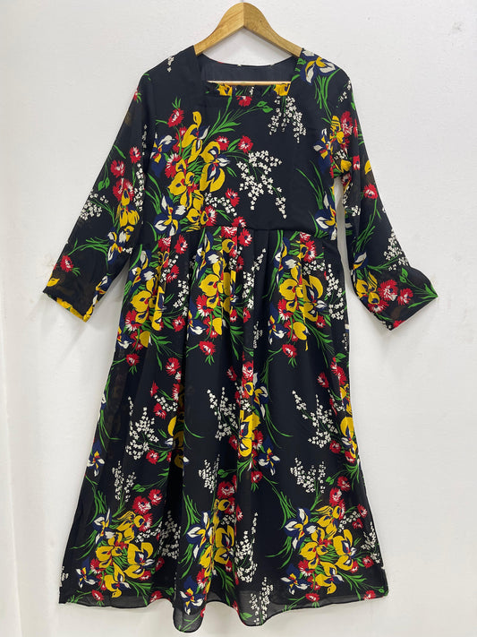 Black Floral Frock